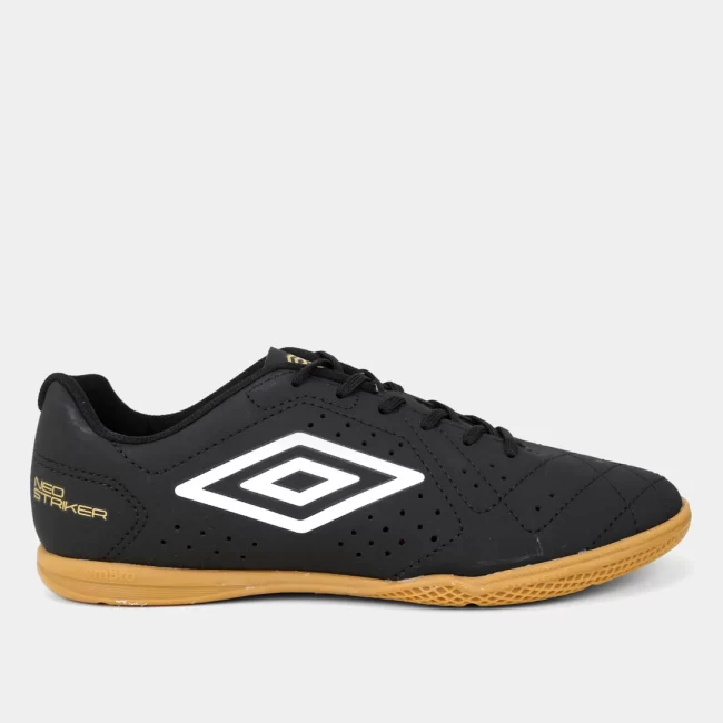 Chuteira Futsal Umbro Neo Striker Unissex - Preto+Dourado