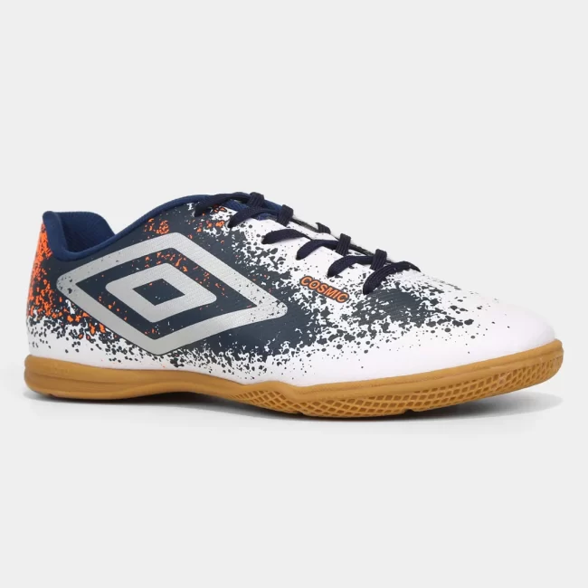 Chuteira Futsal Umbro Cosmic - Branco+Laranja - Image 2