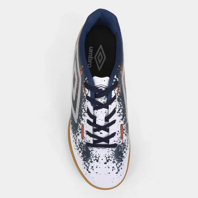 Chuteira Futsal Umbro Cosmic - Branco+Laranja - Image 4