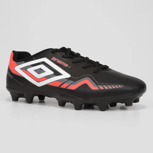 Chuteira Campo Umbro Prisma Unissex - Preto+Branco - Image 2