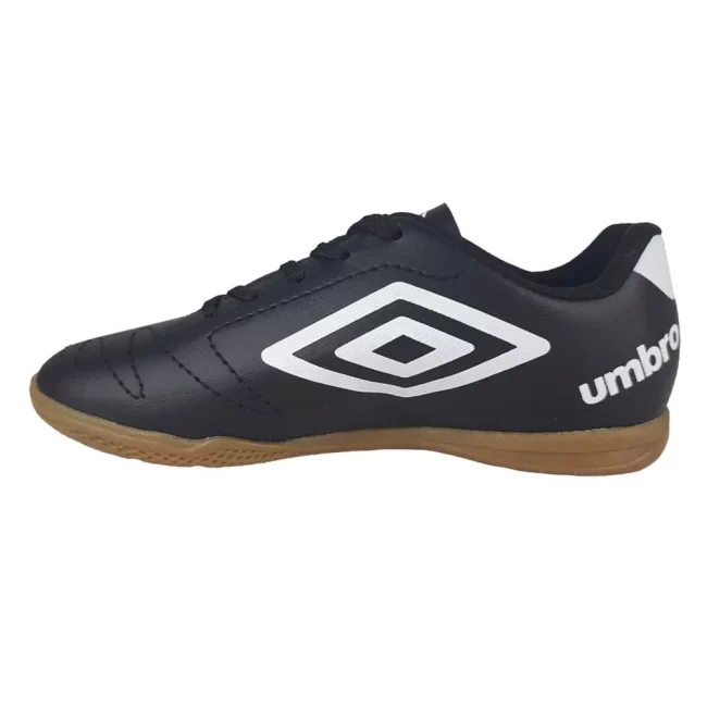 Chuteira Futsal Salão Infantil Umbro Class - Preto+Branco - Image 3