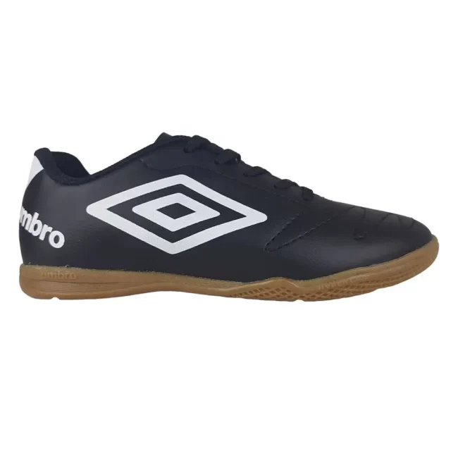 Chuteira Futsal Salão Infantil Umbro Class - Preto+Branco