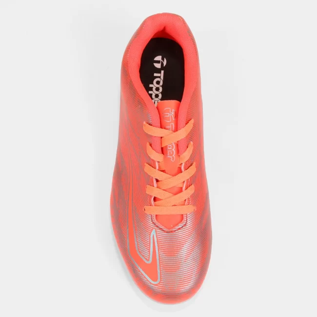 Chuteira Campo Infantil Topper Slick IV - Coral - Image 4