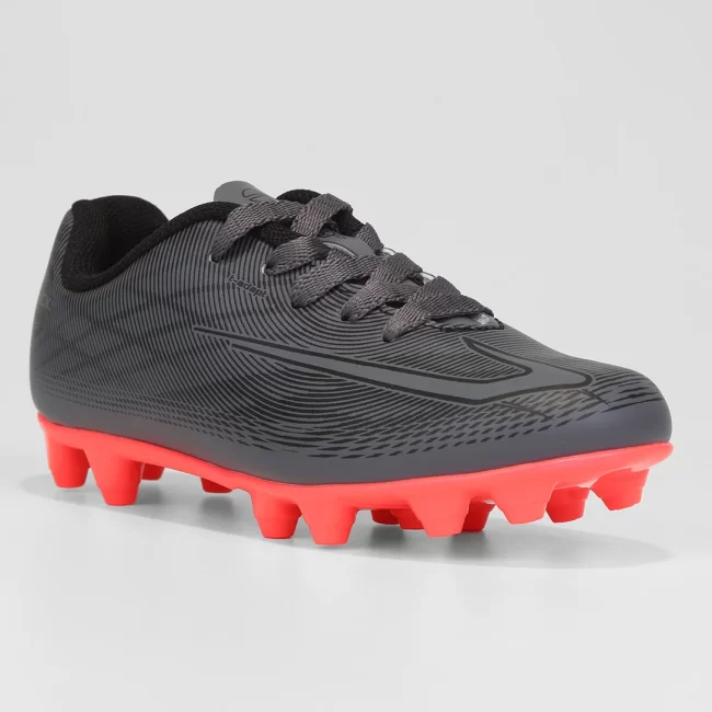 Chuteira Campo Infantil Topper Slick IV - Chumbo+Coral - Image 2